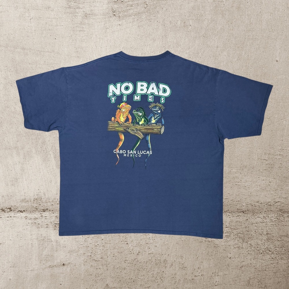 Cabo San Lucas Graphic T-Shirt Men's 3XL Blue No Bad Times Mexico Tourist Yazbek